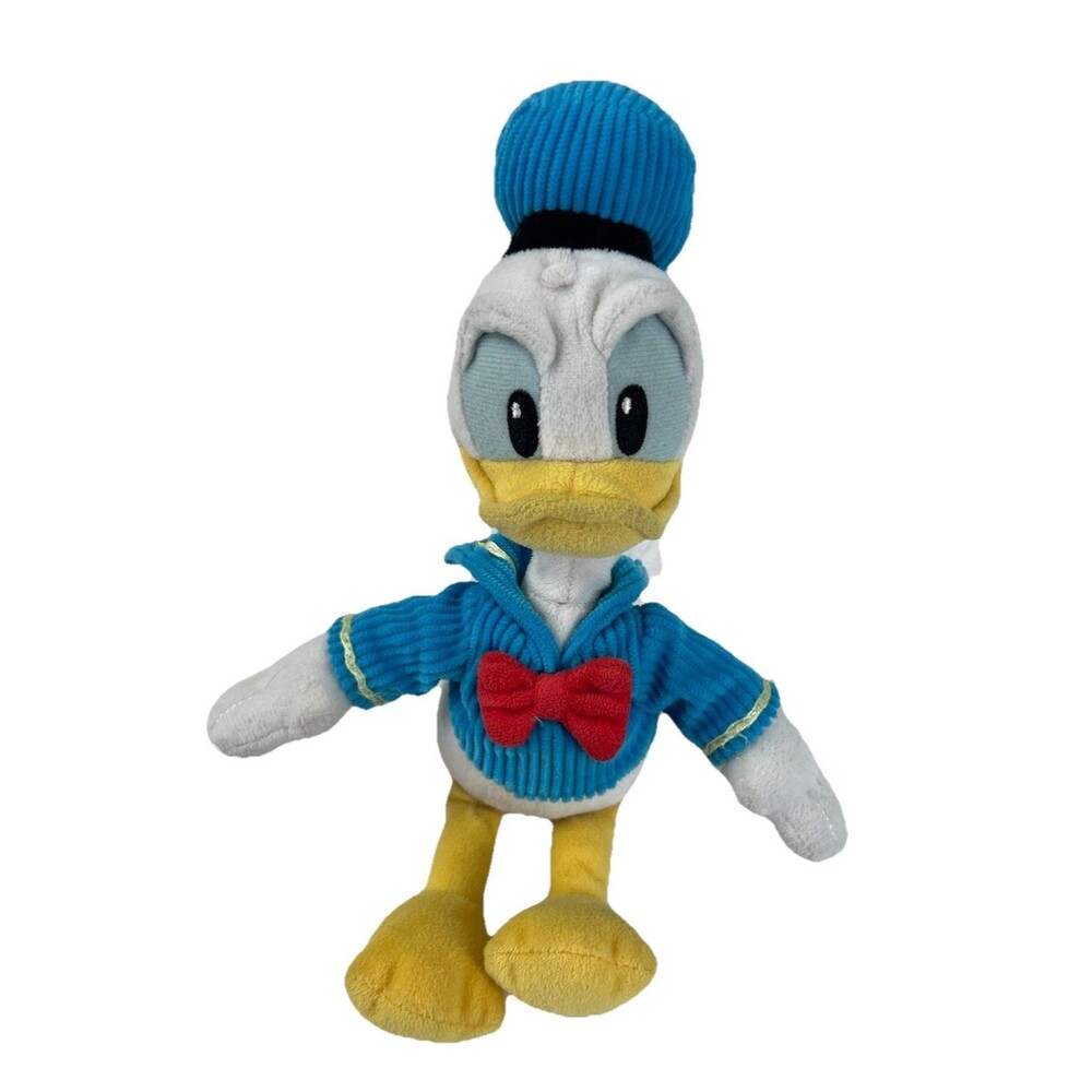 Donald Duck 9" Disney Plush Corduroy Shirt & Hat  Just Play Stuffed Animal Toy